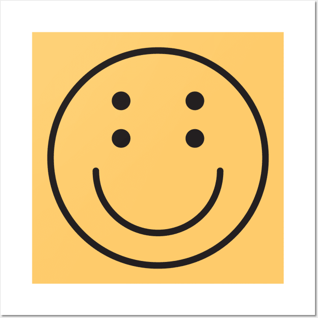 Happy Face Wall Art by Moe Tees